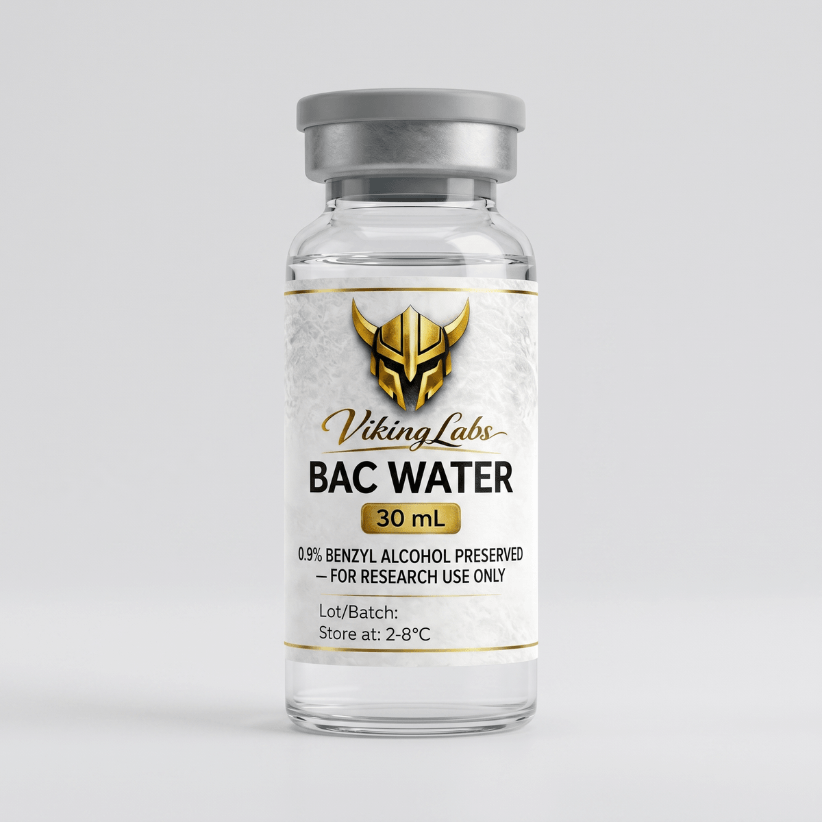 Bacteriostatic Water (30mL) vial render